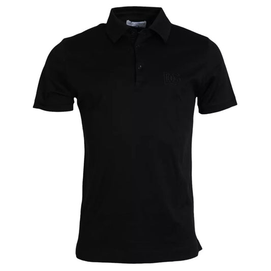 Dolce & Gabbana zwart logo katoenen polo-top T-shirt