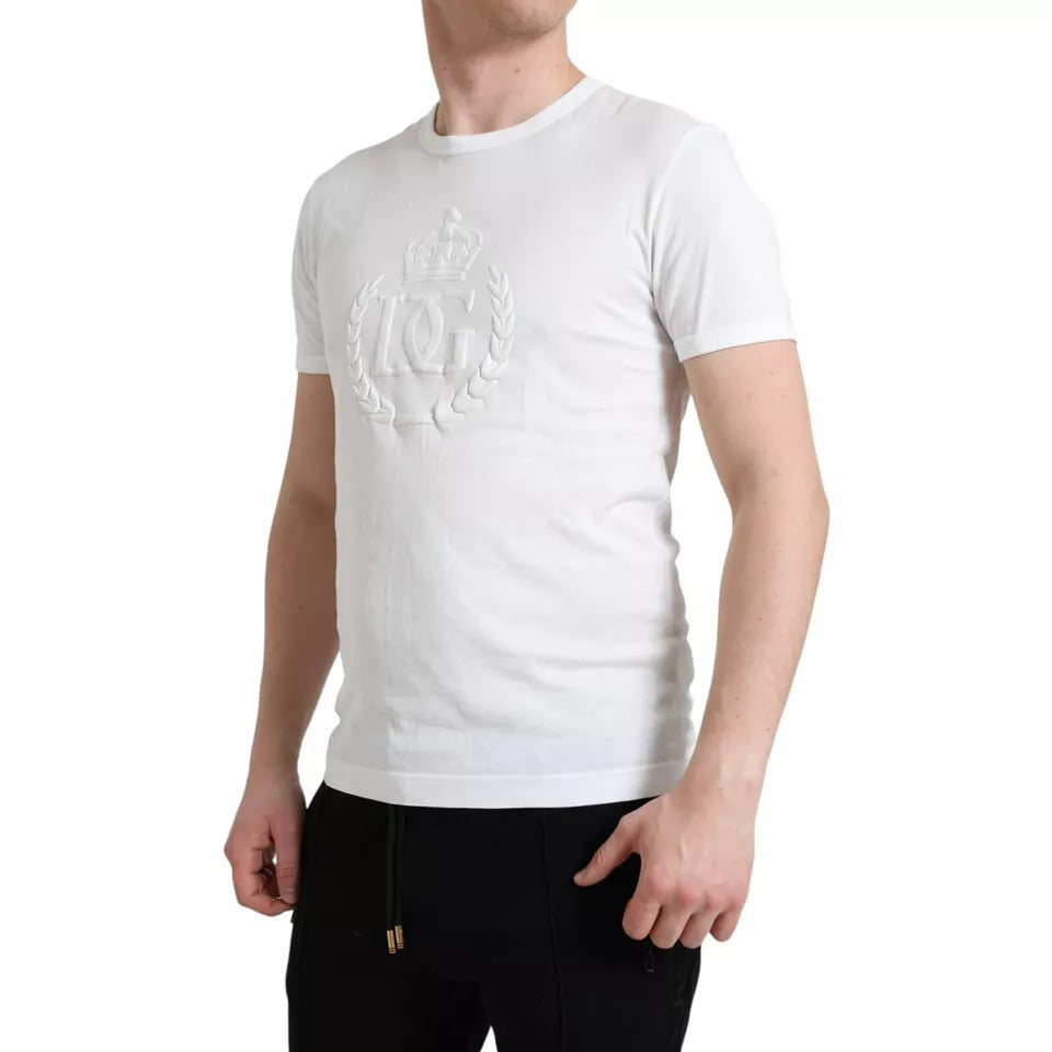 Dolce & Gabbana wit T-shirt met logo, ronde hals en korte mouwen