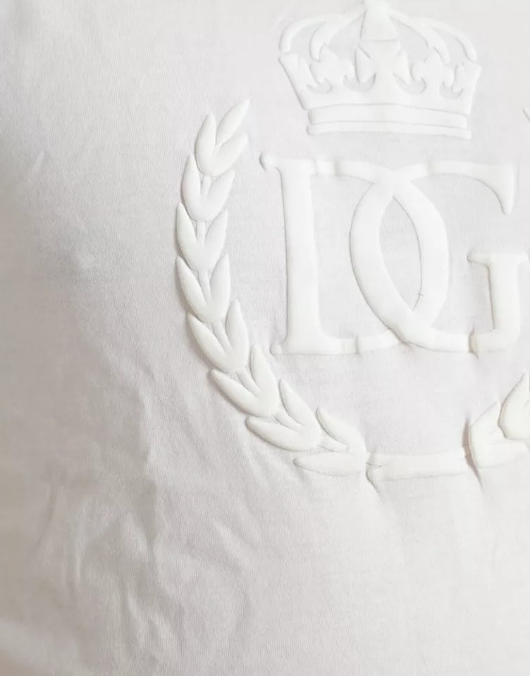 Dolce & Gabbana wit T-shirt met logo, ronde hals en korte mouwen