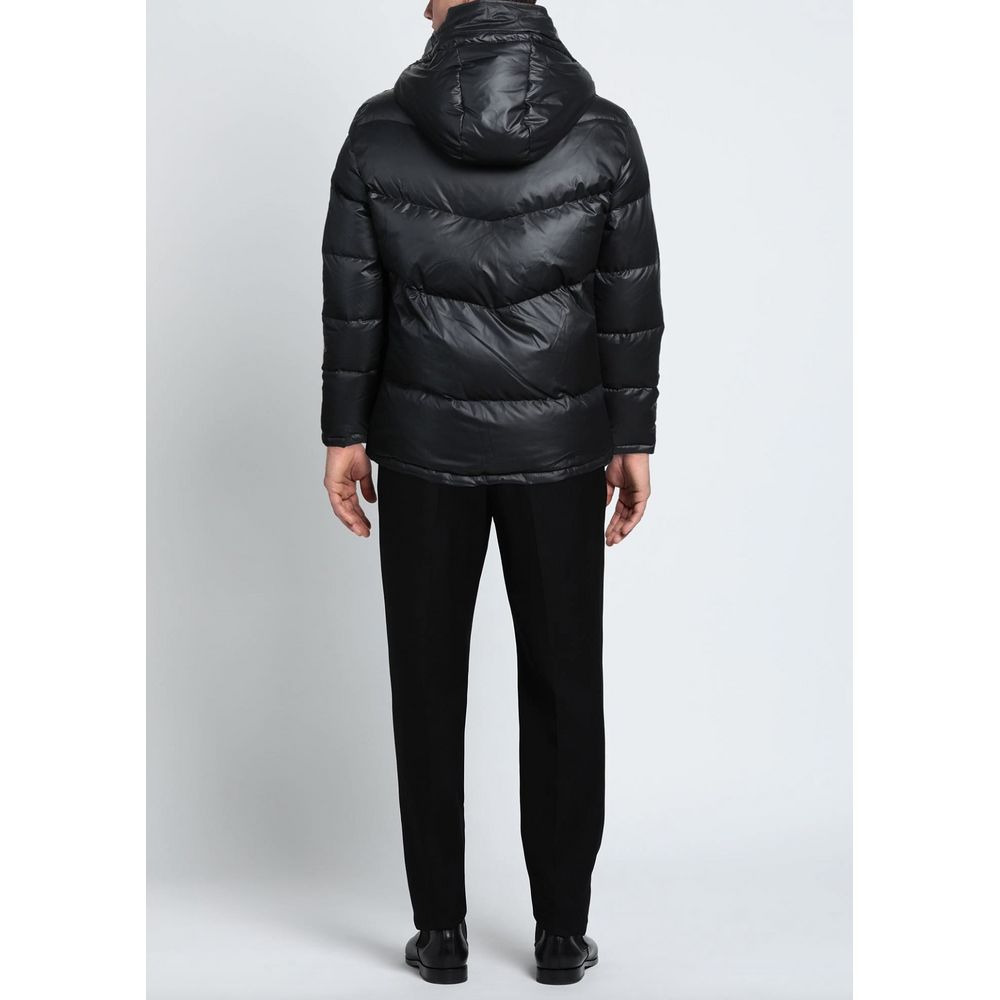 Veste homme Aquascutum en polyester noir avec capuche amovible