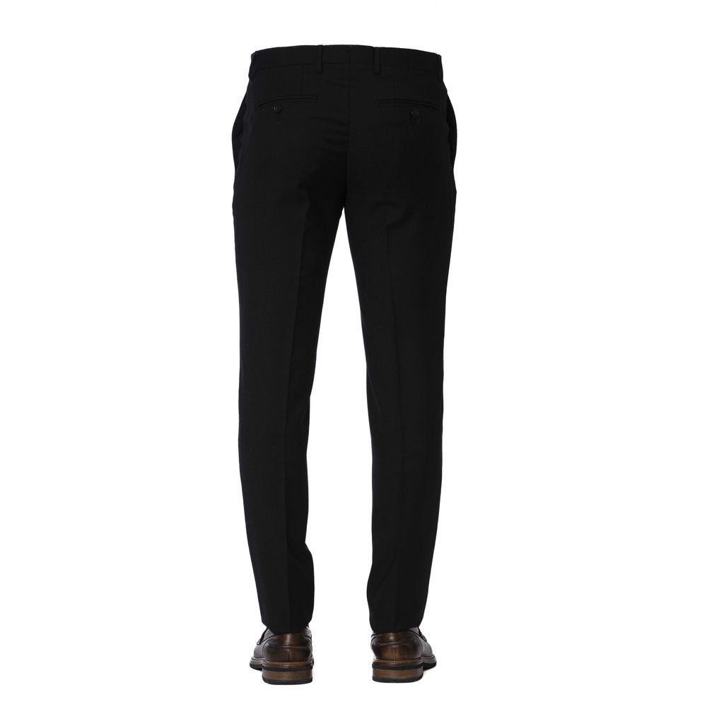 Pantalon homme en laine noire Trussardi