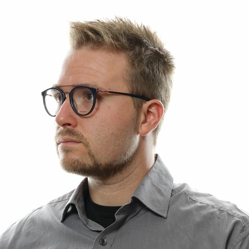 Politieblauwe herenbrilmontuur