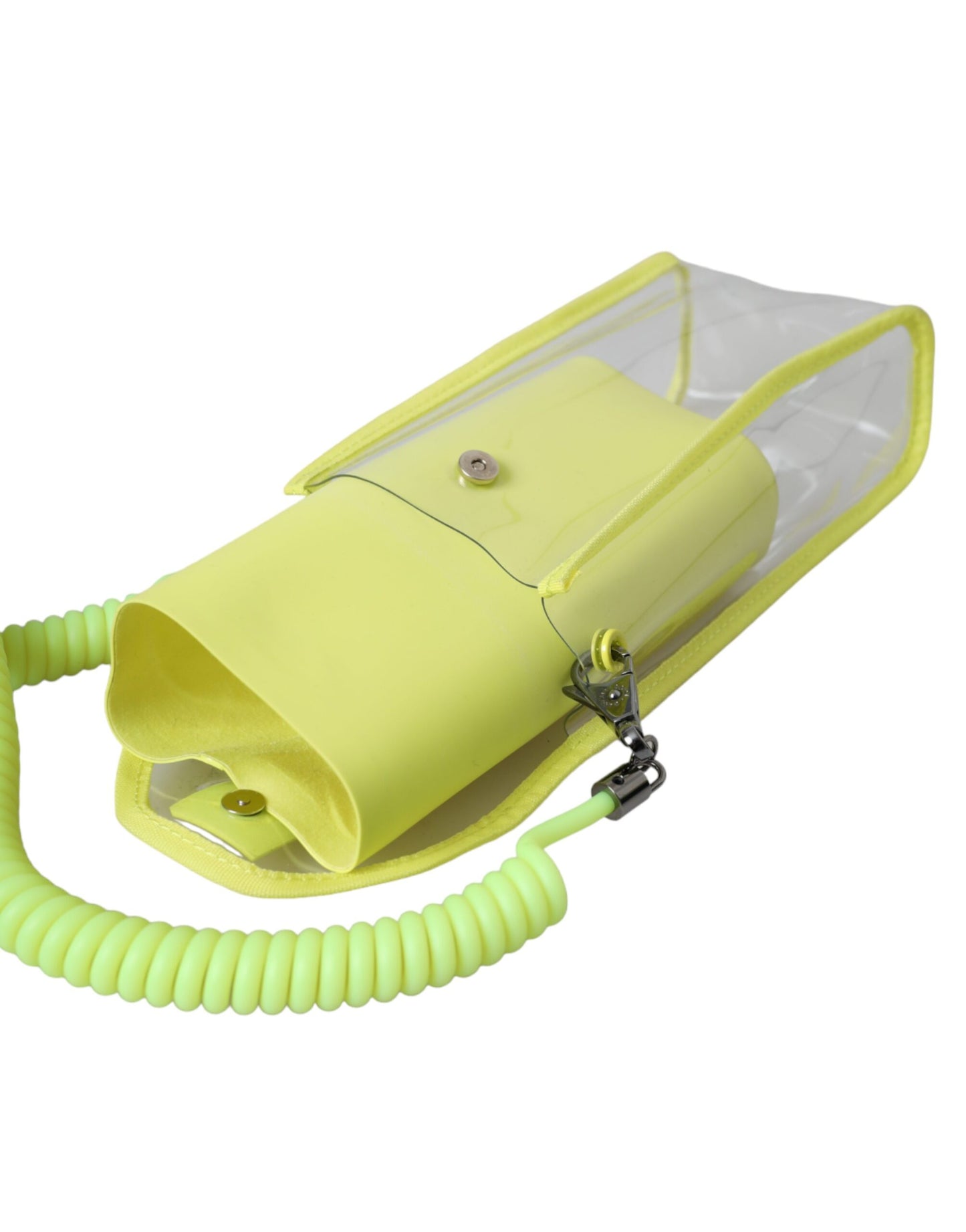 Dolce & Gabbana Geelgroene Plastic DG Logo Nekband Kaarthouder Portemonnee