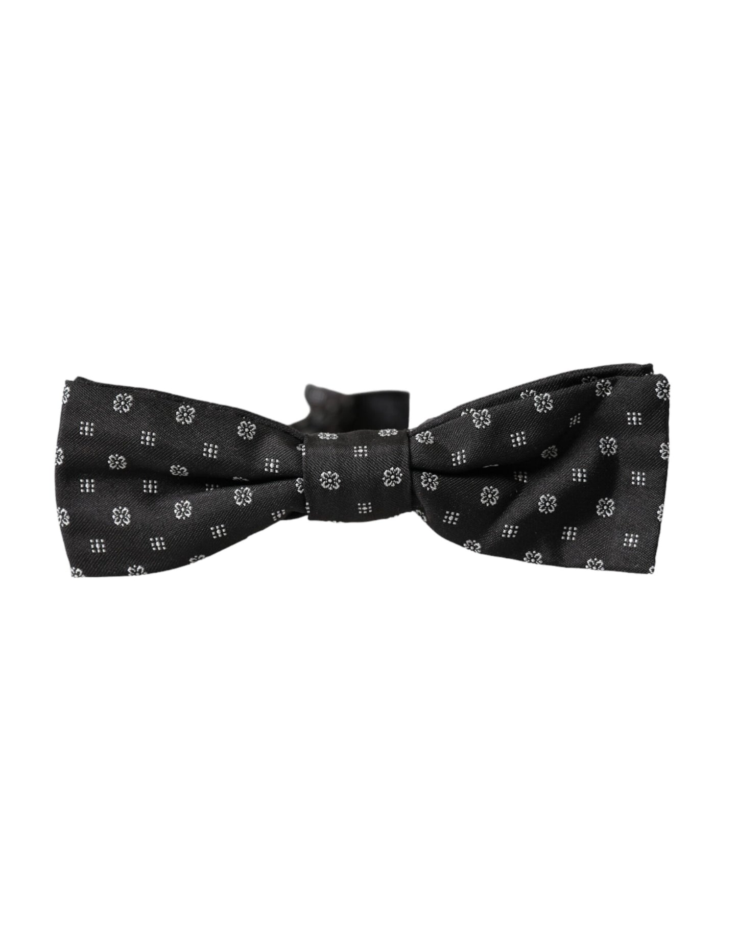 Nœud papillon ajustable en soie noire Dolce & Gabbana pour homme