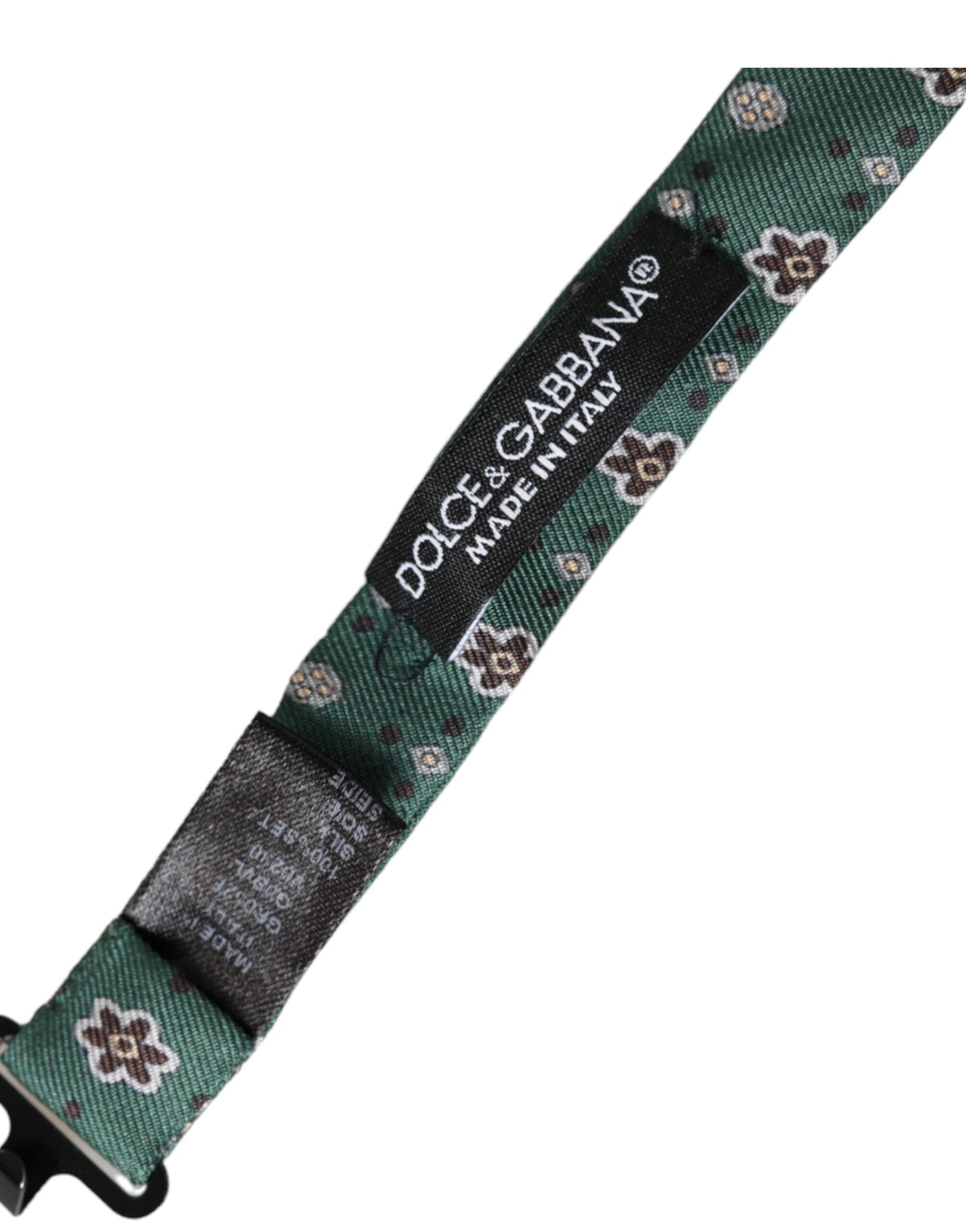 Nœud papillon ajustable à fleurs vert menthe Dolce & Gabbana pour homme
