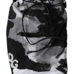 Short de bain multicolore à motif camouflage avec logo DG de Dolce & Gabbana.