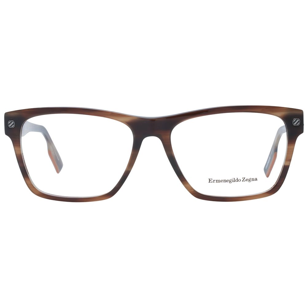 Monture de lunettes pour homme marron Ermenegildo Zegna