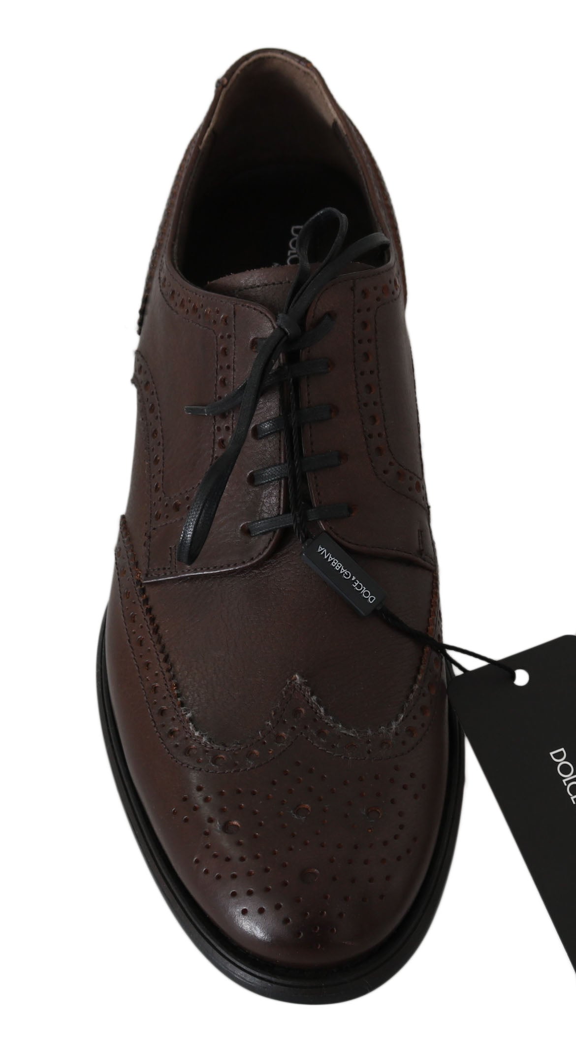Chaussures de ville derby brogue en cuir marron de Dolce & Gabbana