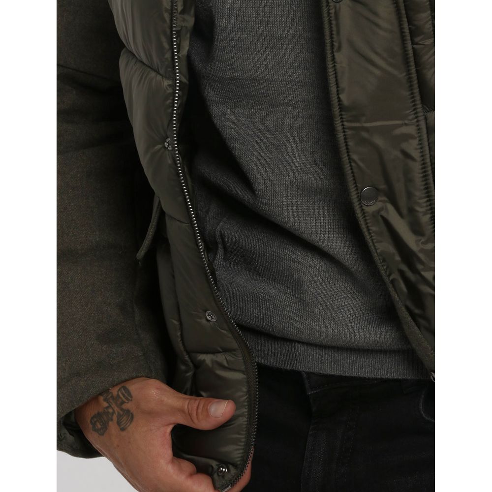 Yes Zee Green Wool Men Jacket