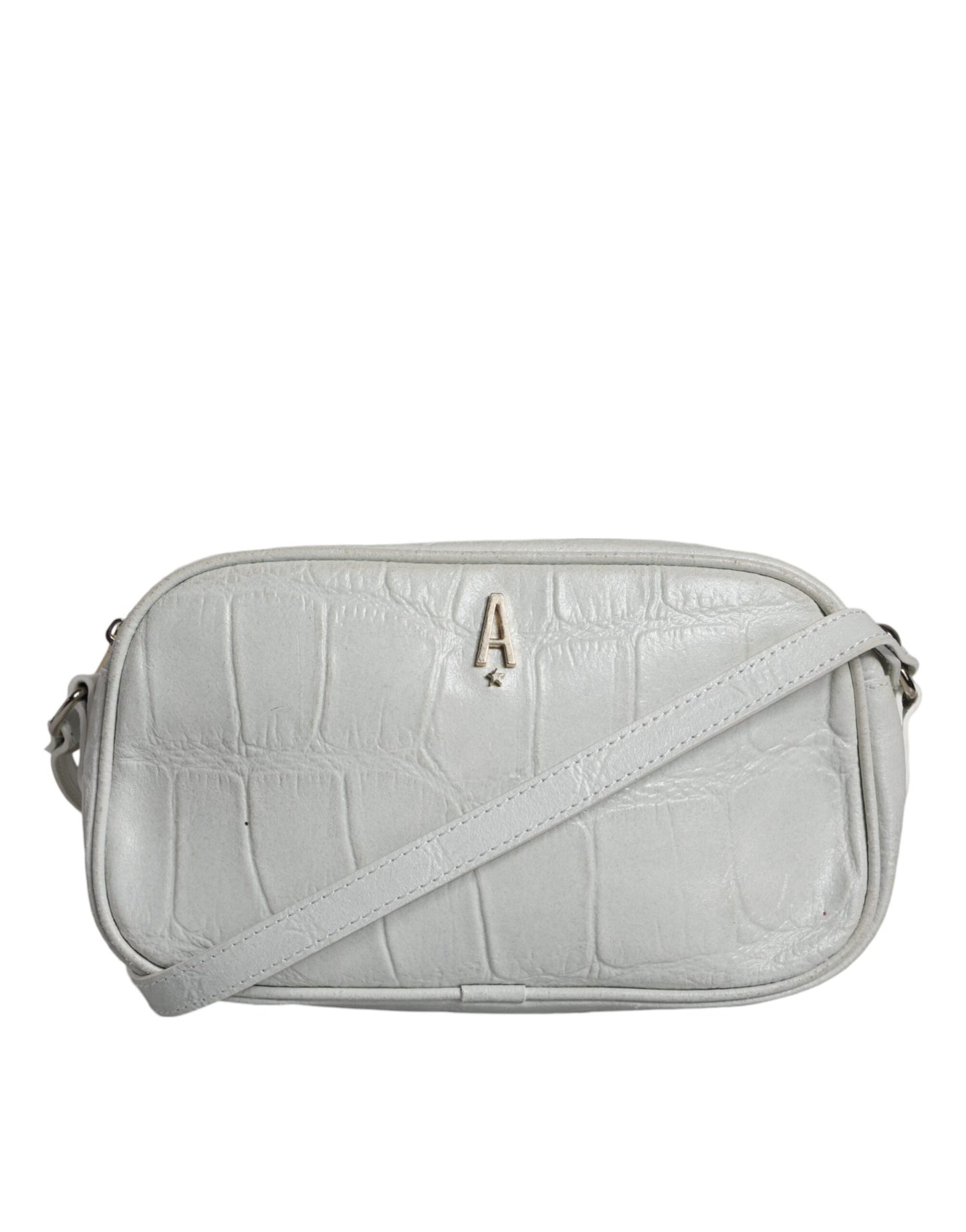 Aniye By Witte Croc Print Leren Crossbody Sling Bag