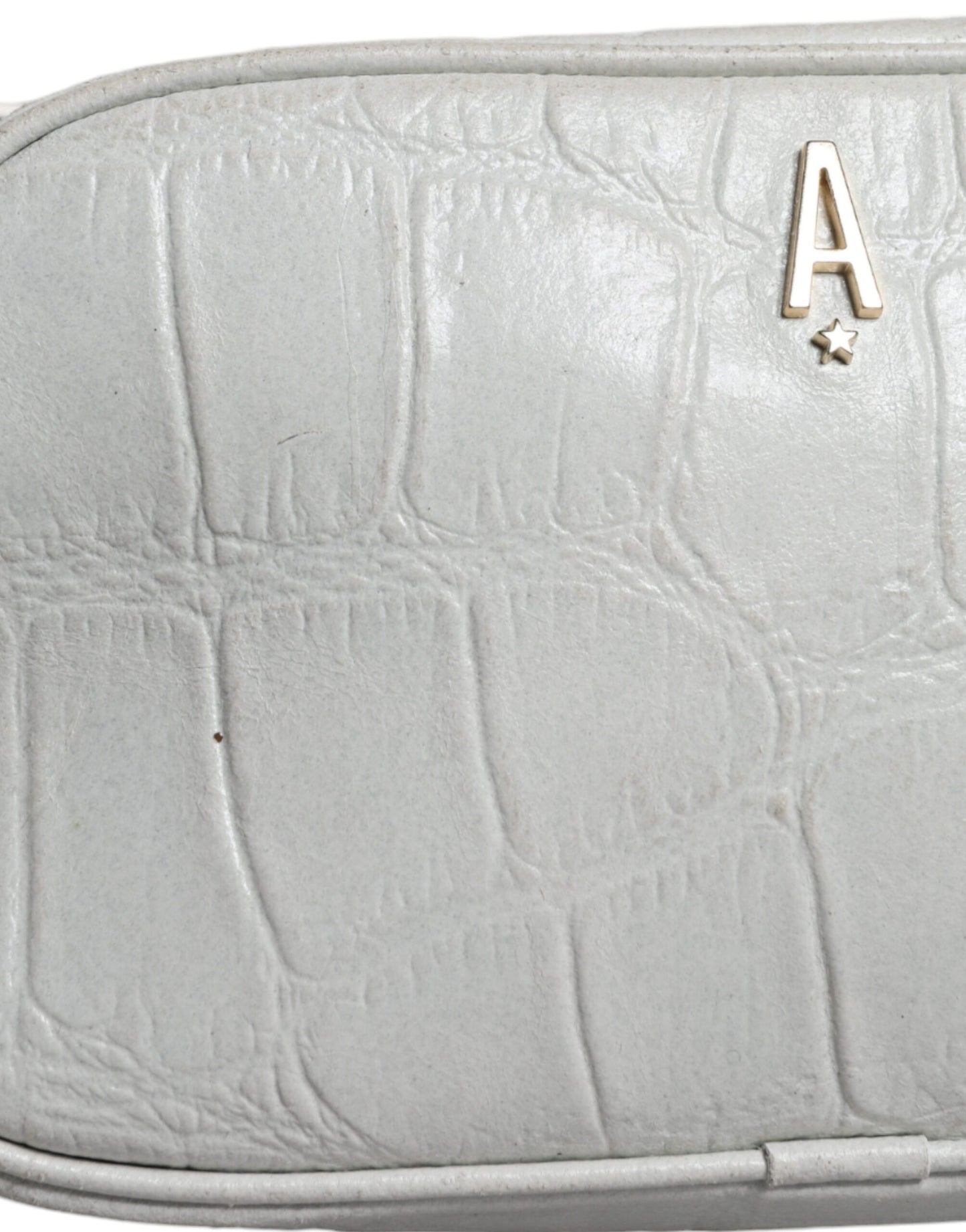 Aniye By Witte Croc Print Leren Crossbody Sling Bag