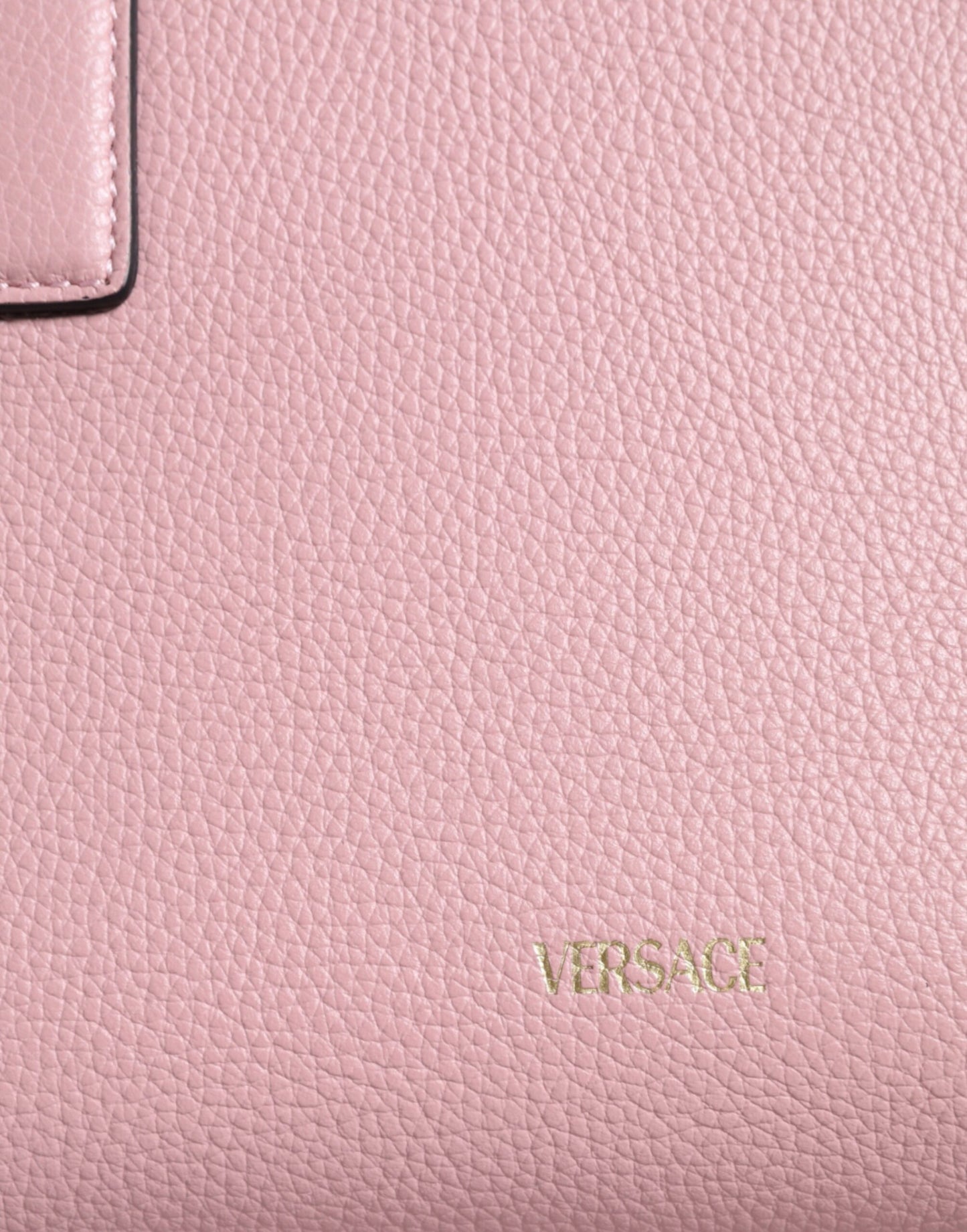 Versace roze kleine schoudertas van korrelig kalfsleer