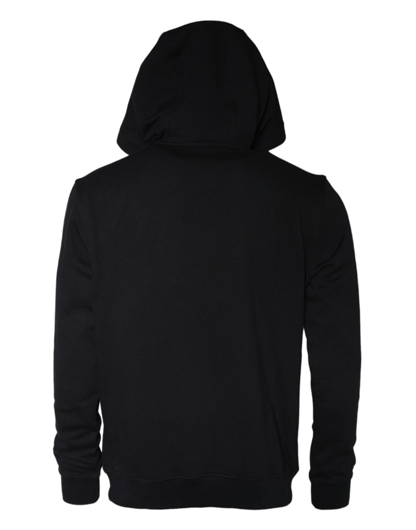 Versace zwarte katoenen hoodie met Medusa-print, pullover sweatshirt.