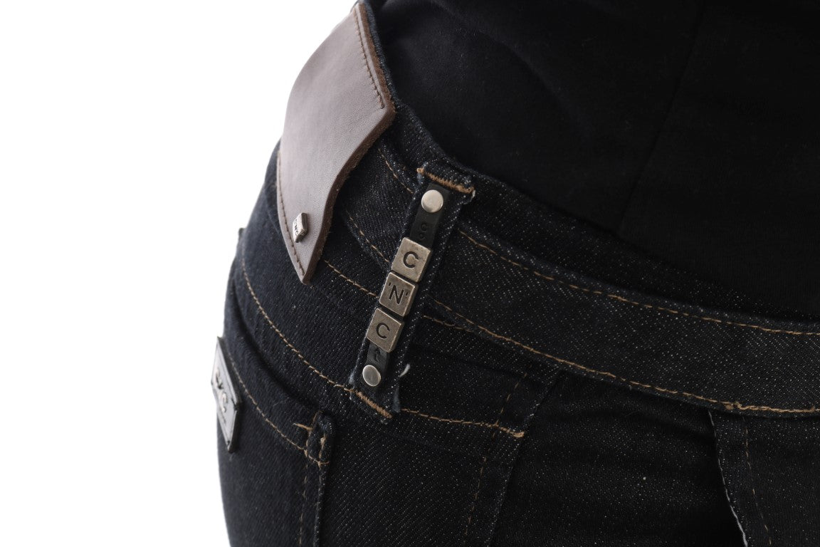 Costume National blauwe, rekbare slim fit jeans van katoen