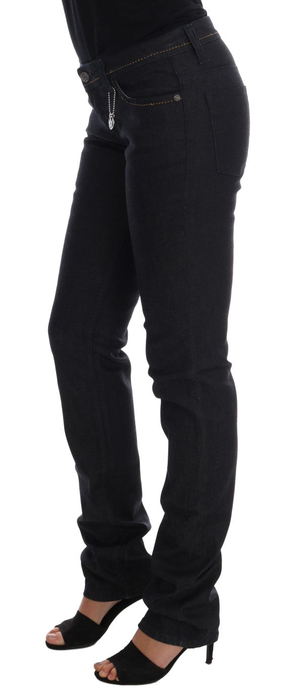 Costume National blauwe, rekbare slim fit jeans van katoen