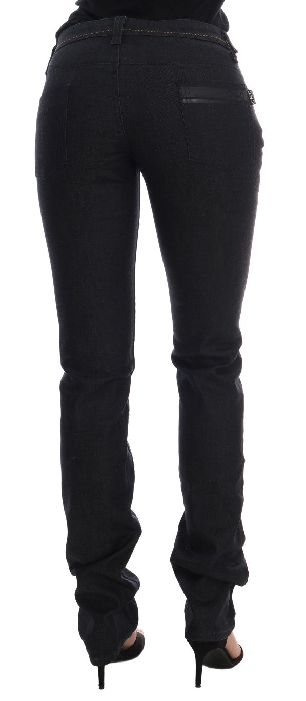 Costume National blauwe, rekbare slim fit jeans van katoen