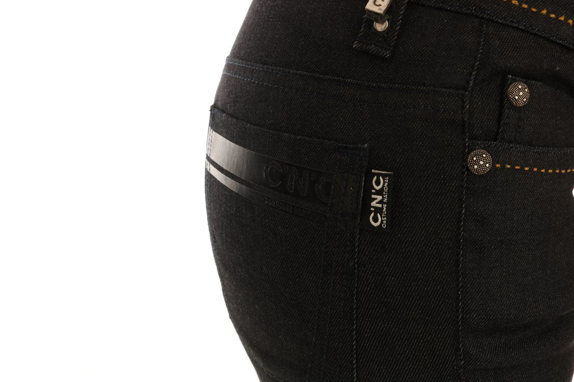 Costume National blauwe, rekbare slim fit jeans van katoen