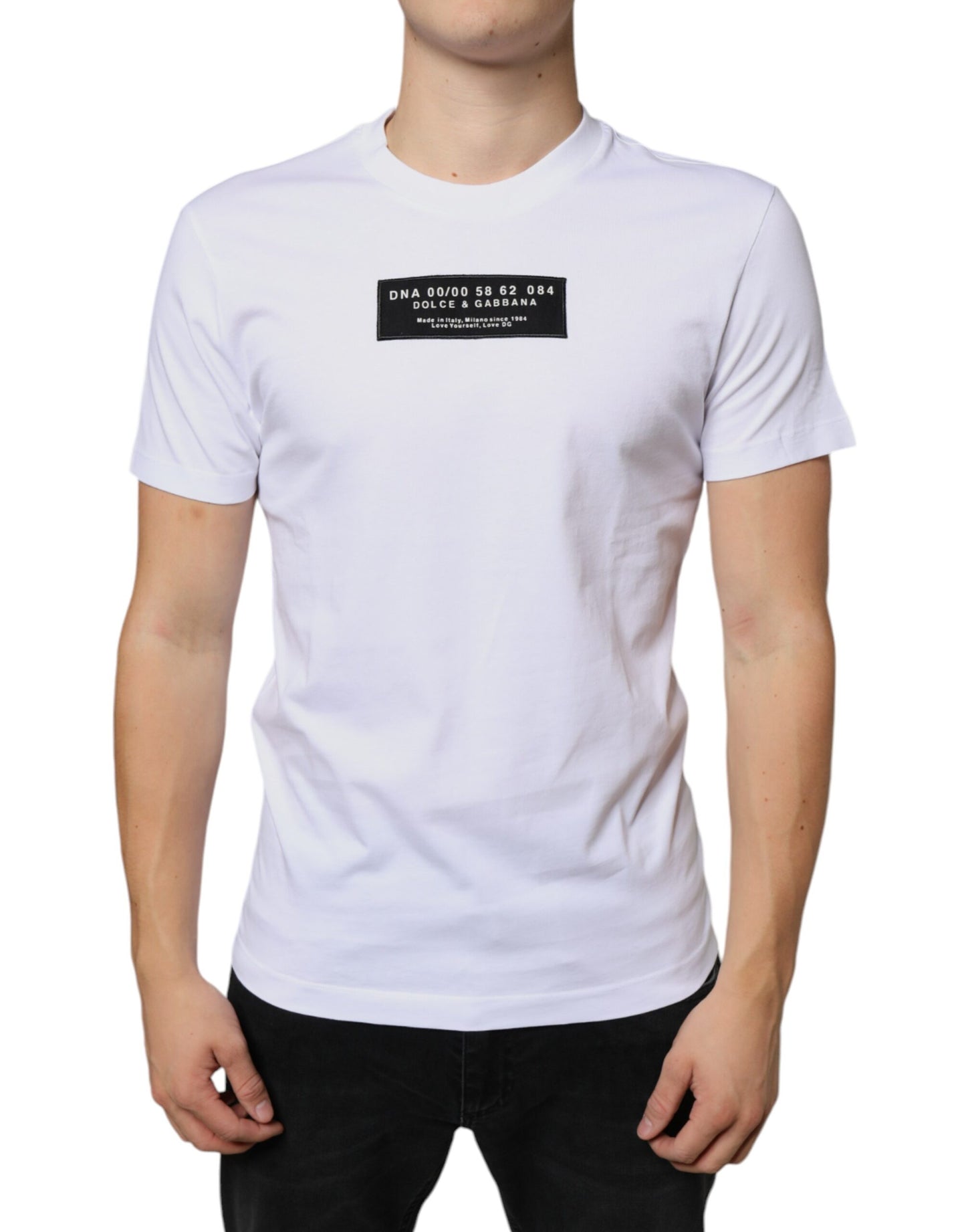 Dolce & Gabbana wit katoenen DG-applicatie casual T-shirt