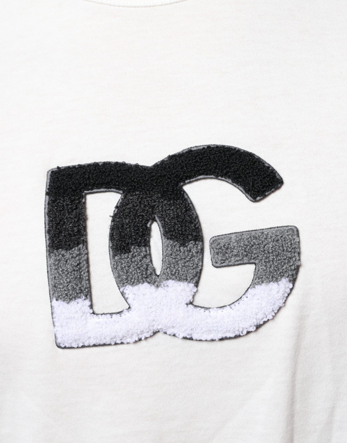 T-shirt en coton blanc avec logo DG de Dolce & Gabbana