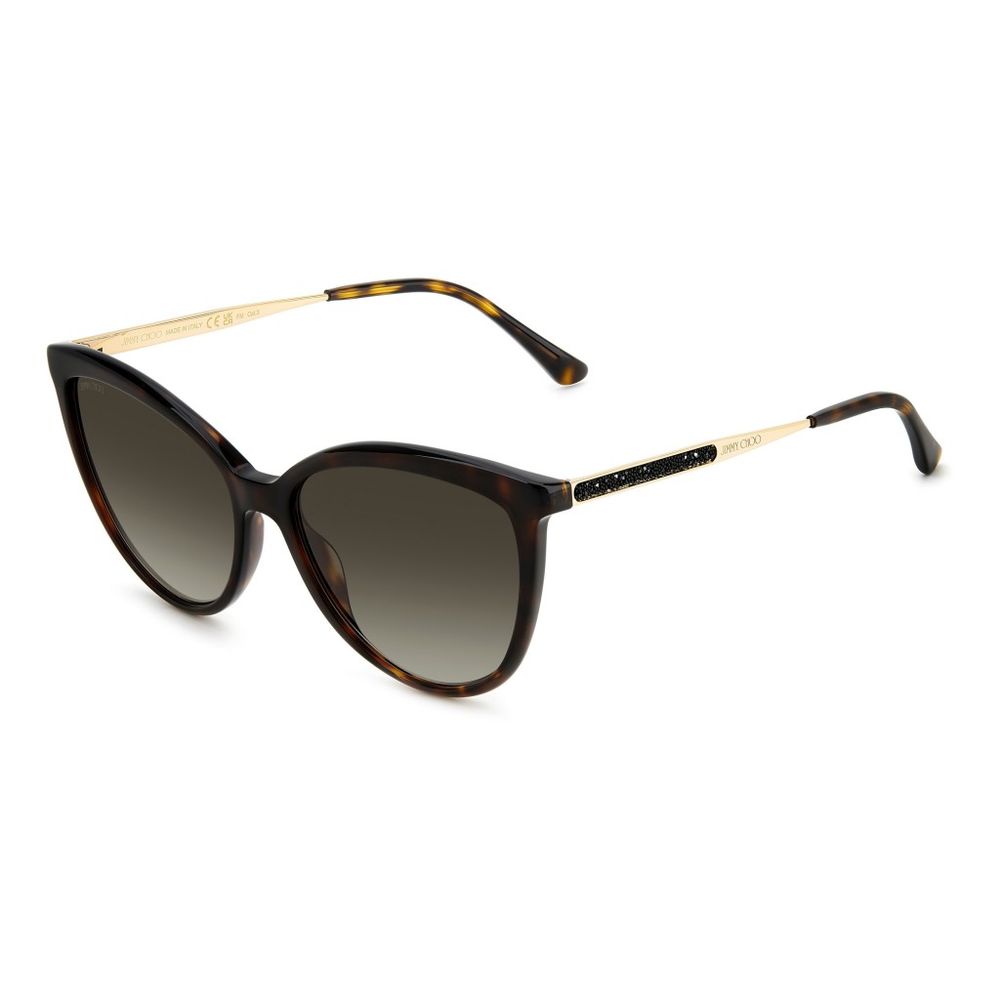 Jimmy Choo Bruine Metalen Zonnebril