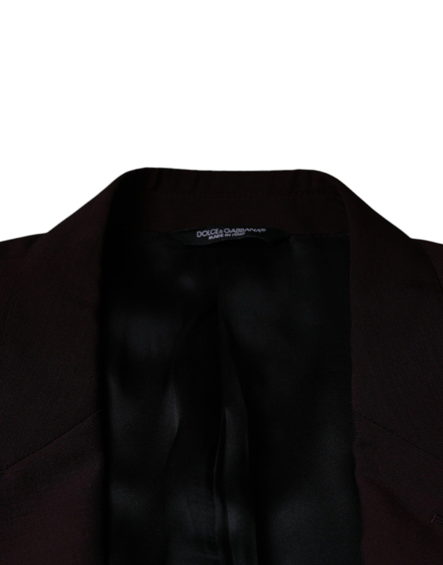 Dolce & Gabbana Blazer-robe en laine bordeaux à simple boutonnage