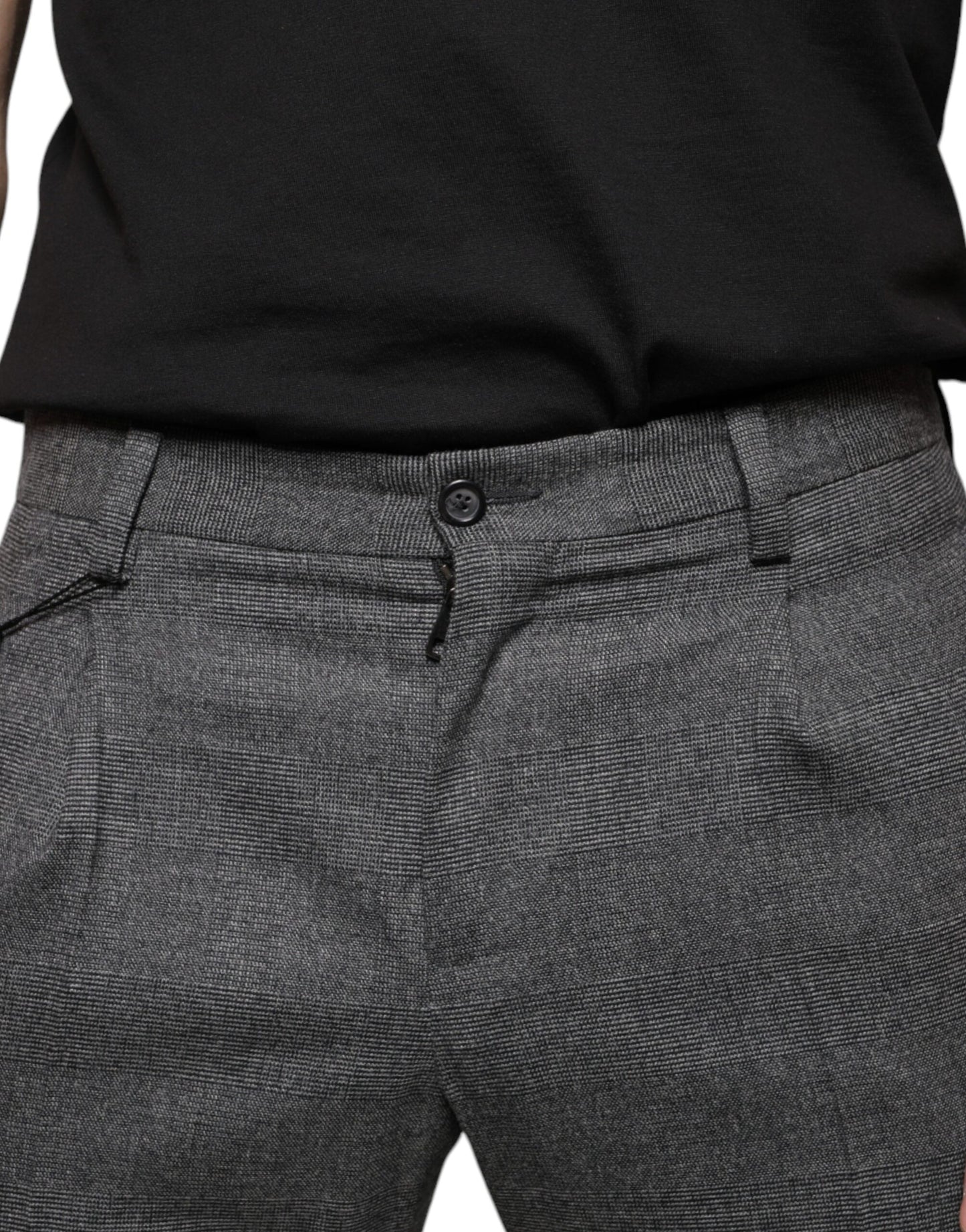 Pantalon skinny en laine à carreaux écossais gris de Dolce & Gabbana