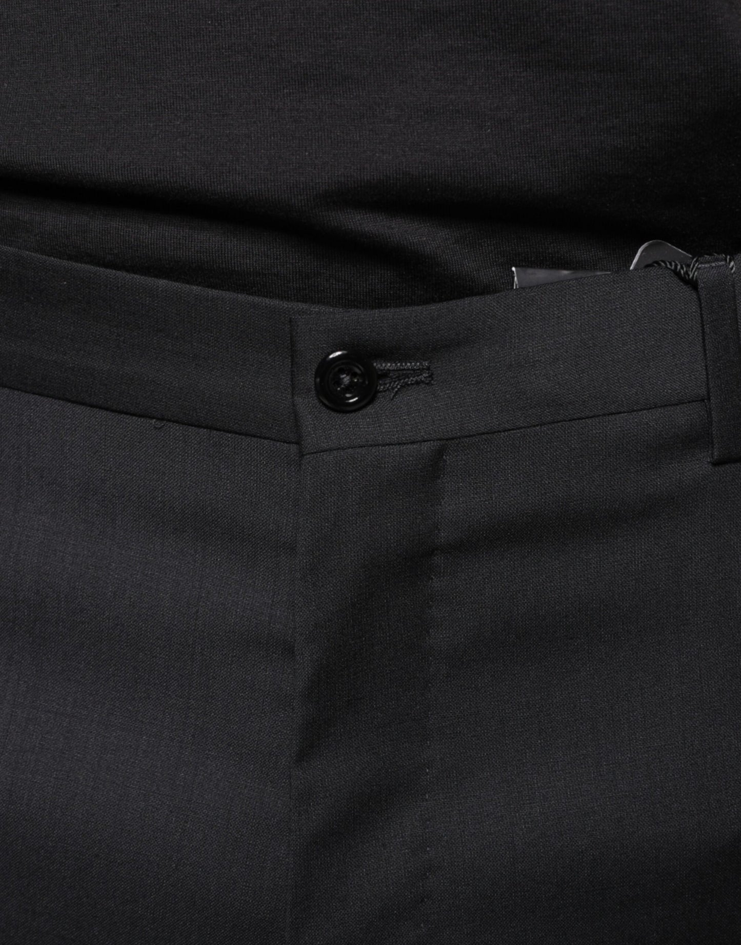 Pantalon tailleur noir en laine slim pour homme de Dolce & Gabbana