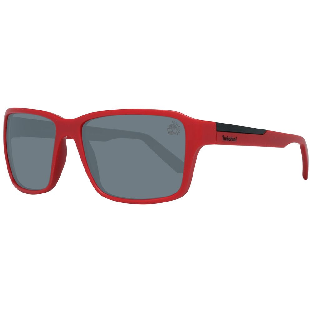 Lunettes de soleil Timberland en plastique rouge