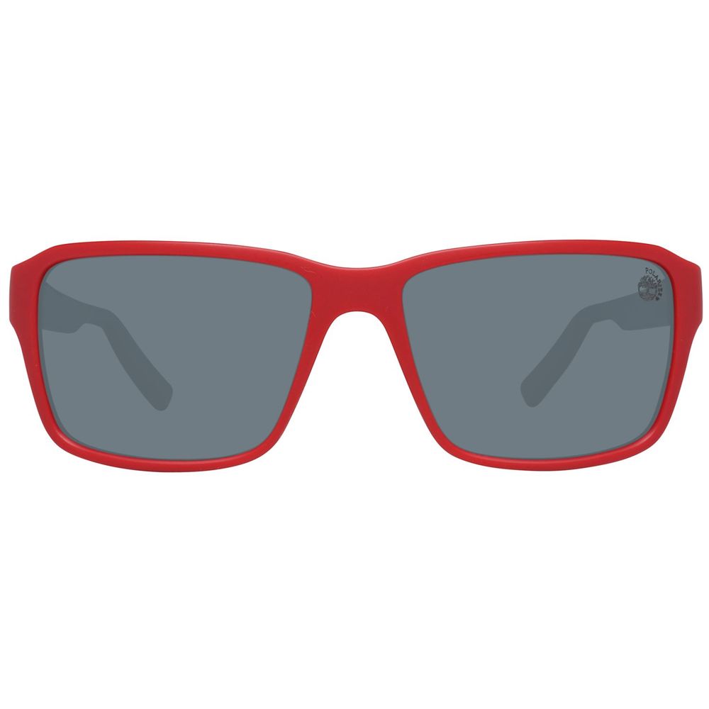 Lunettes de soleil Timberland en plastique rouge