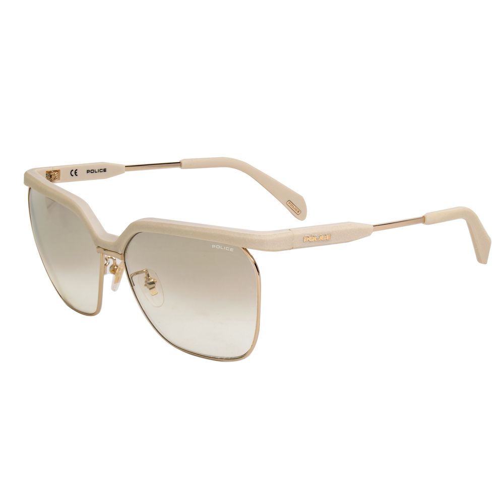 Lunettes de soleil Police en métal beige