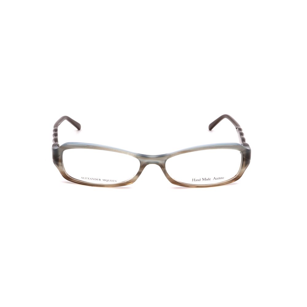 Lunettes à montures en acétate marron Alexander McQueen