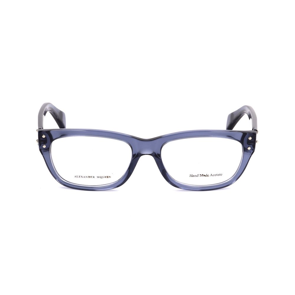 Lunettes à montures bleues en acétate d'Alexander McQueen