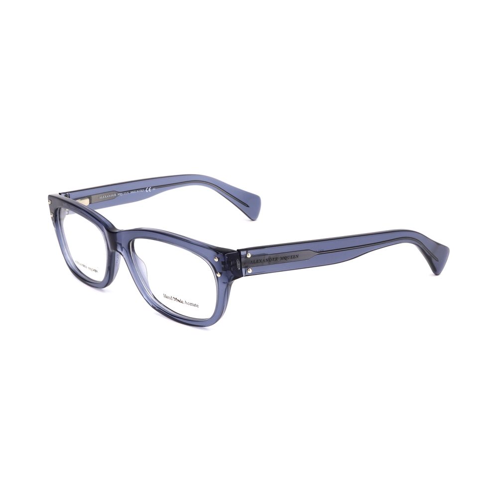 Lunettes à montures bleues en acétate d'Alexander McQueen