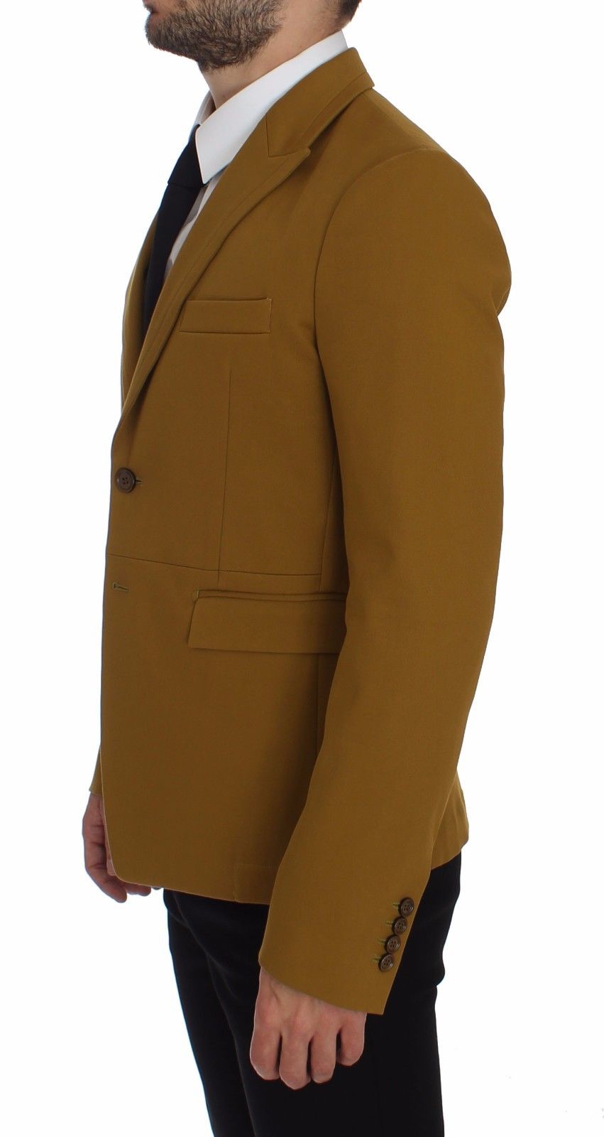 Dolce & Gabbana Blazer en coton extensible jaune
