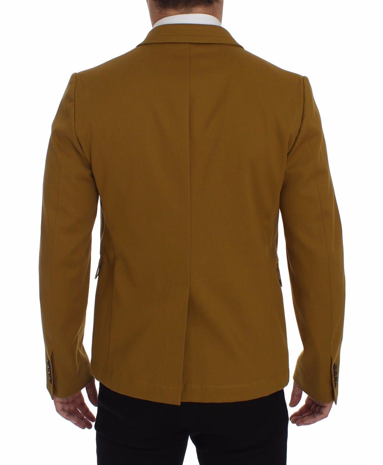 Dolce & Gabbana Blazer en coton extensible jaune