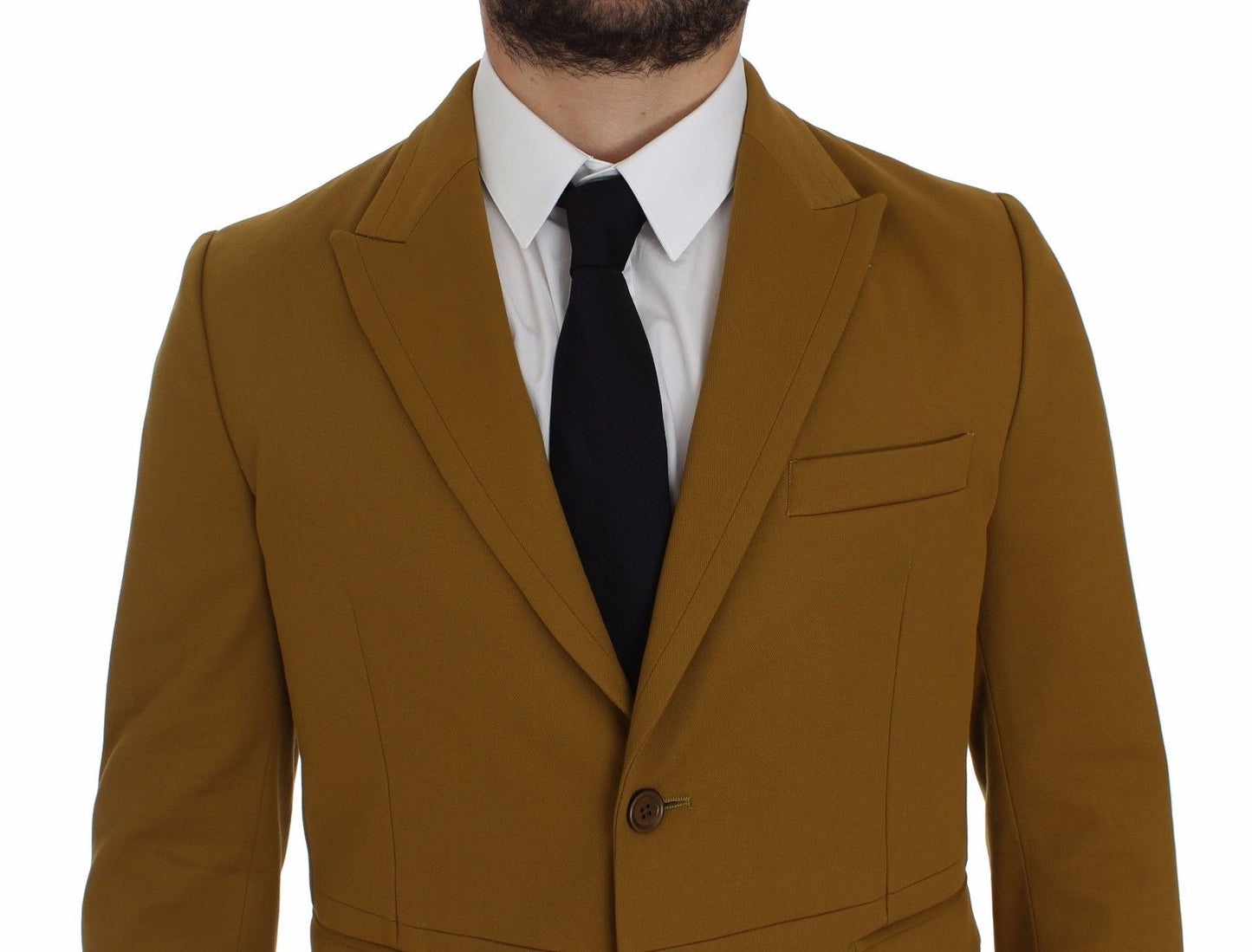 Dolce & Gabbana Blazer en coton extensible jaune