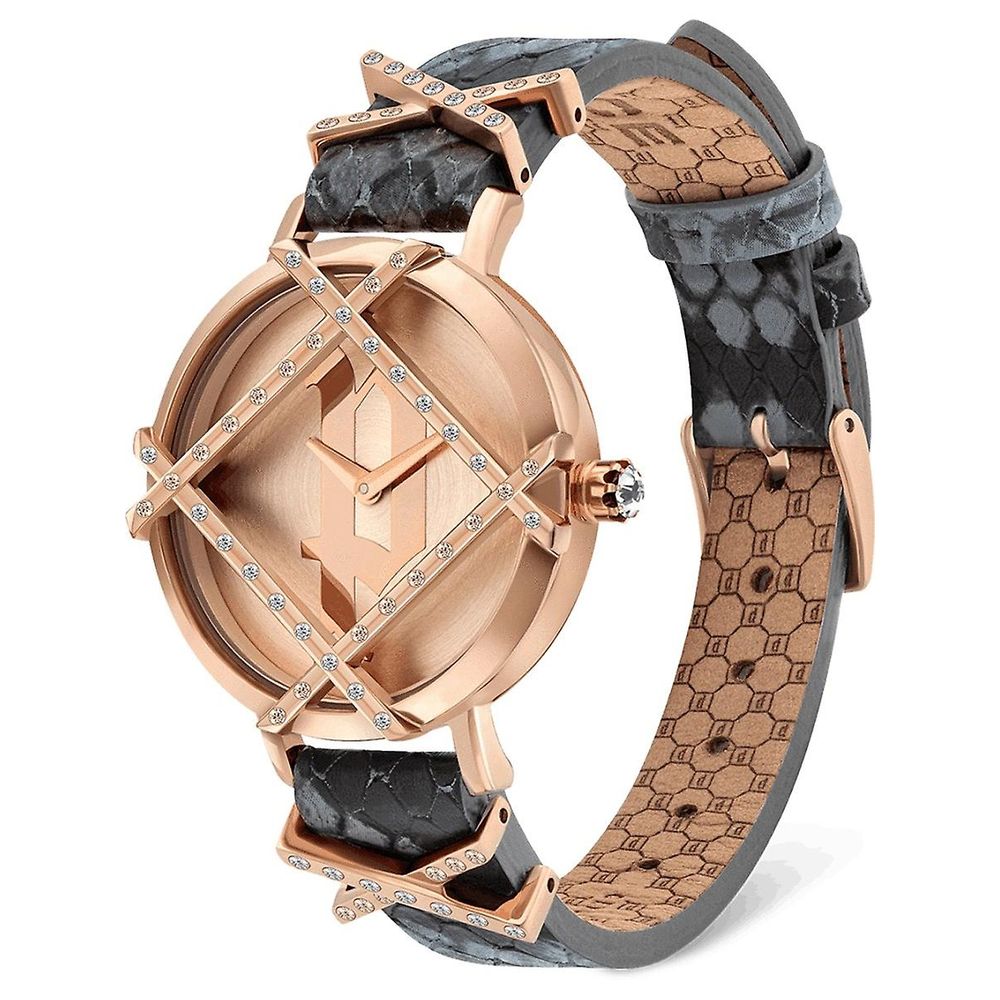 Montre Police en cuir gris