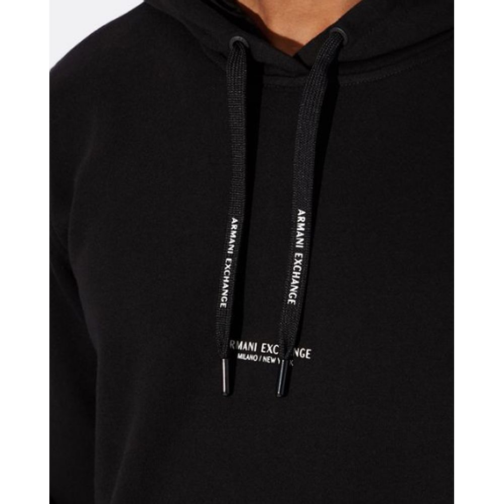 Armani Exchange zwarte katoenen hoodie