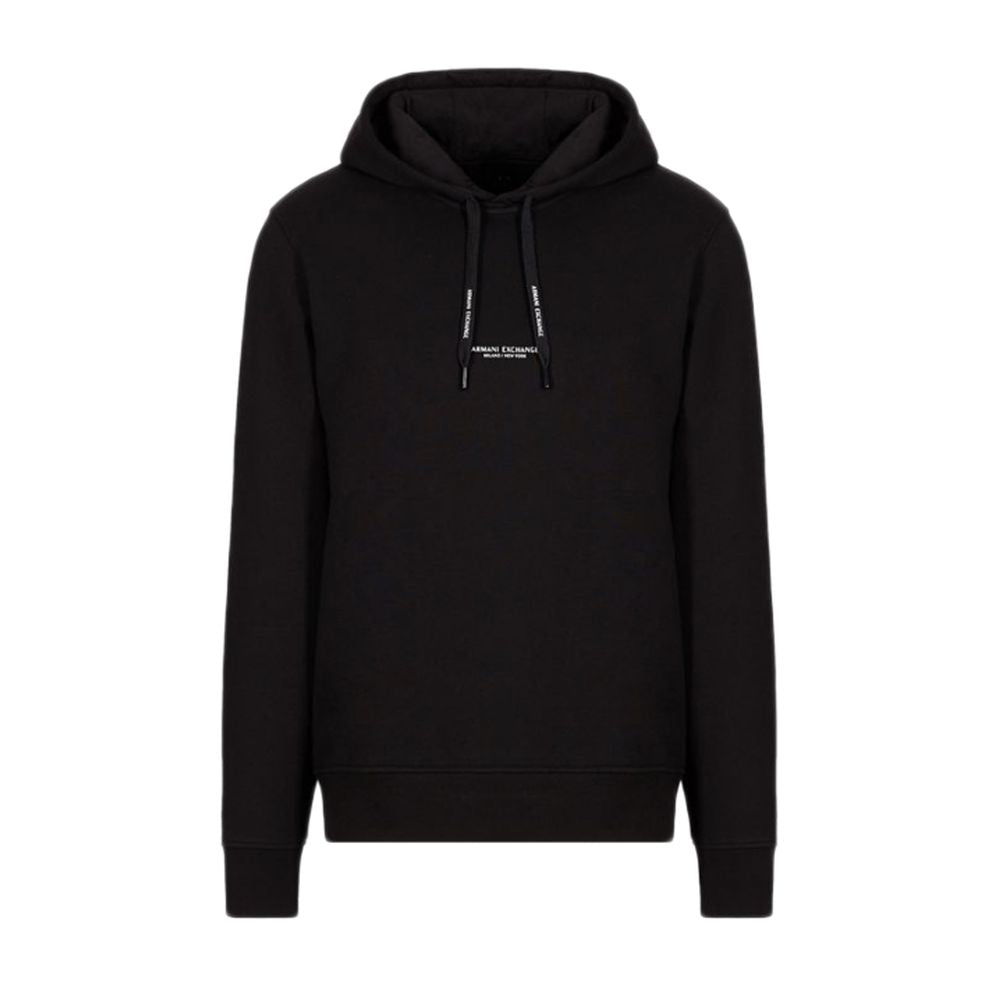 Armani Exchange zwarte katoenen hoodie