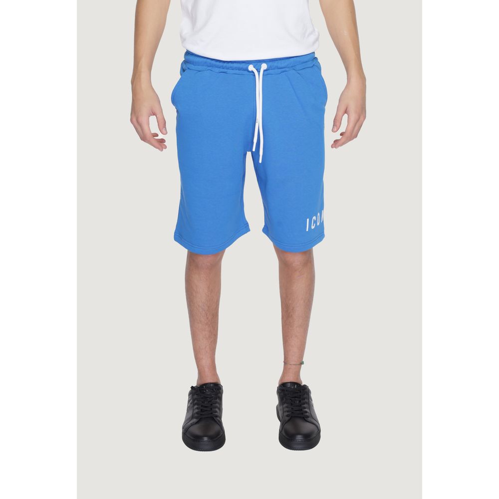 Short Bermuda en coton bleu Icon