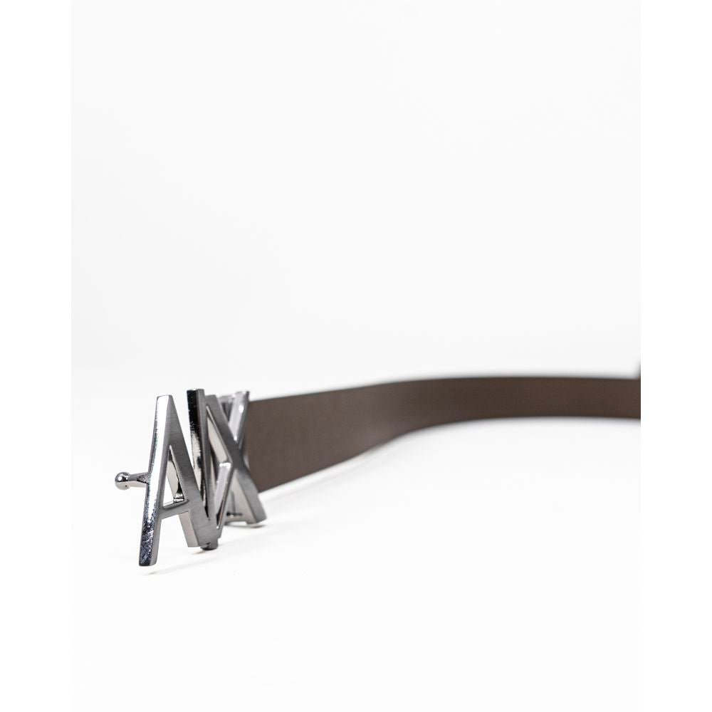 Armani Exchange zwarte leren riem