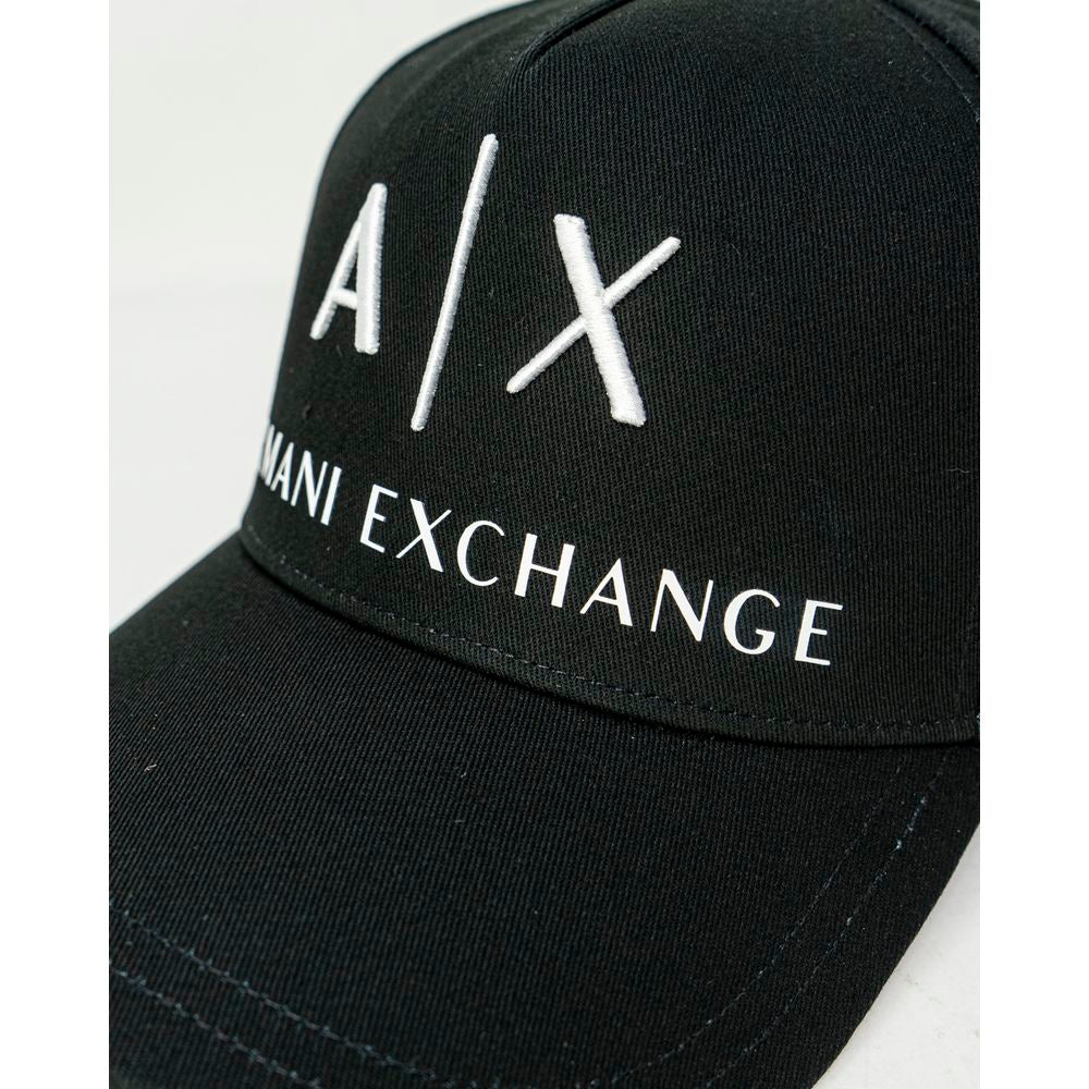 Armani Exchange Zwarte Katoenen Petten Baseballpet
