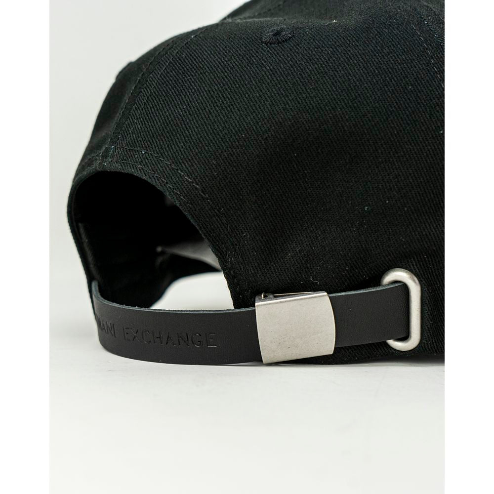 Armani Exchange Zwarte Katoenen Petten Baseballpet