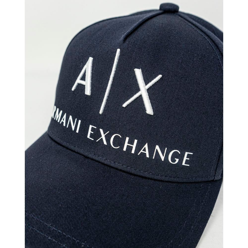 Armani Exchange Blauwe Katoenen Petten Honkbalpet