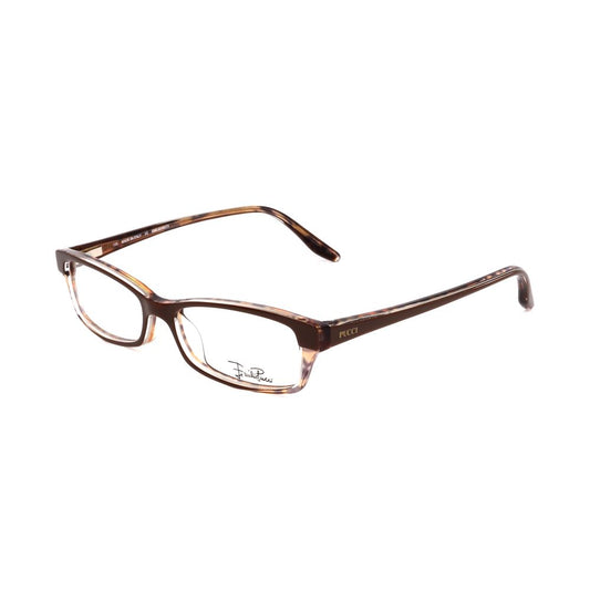 Lunettes à montures en plastique marron Emilio Pucci