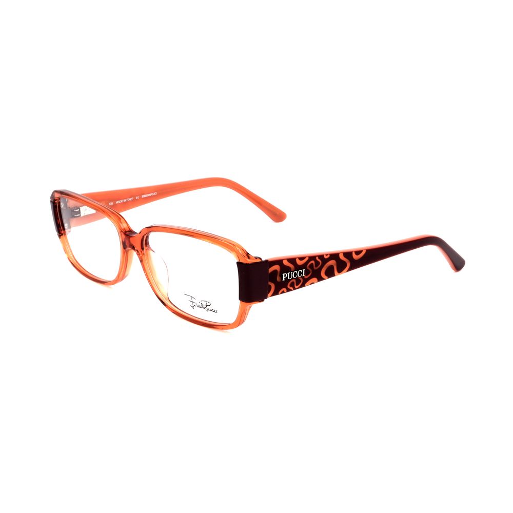 Emilio Pucci brillenglazen in oranje plastic montuur