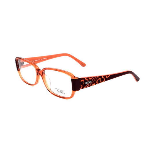 Emilio Pucci brillenglazen in oranje plastic montuur