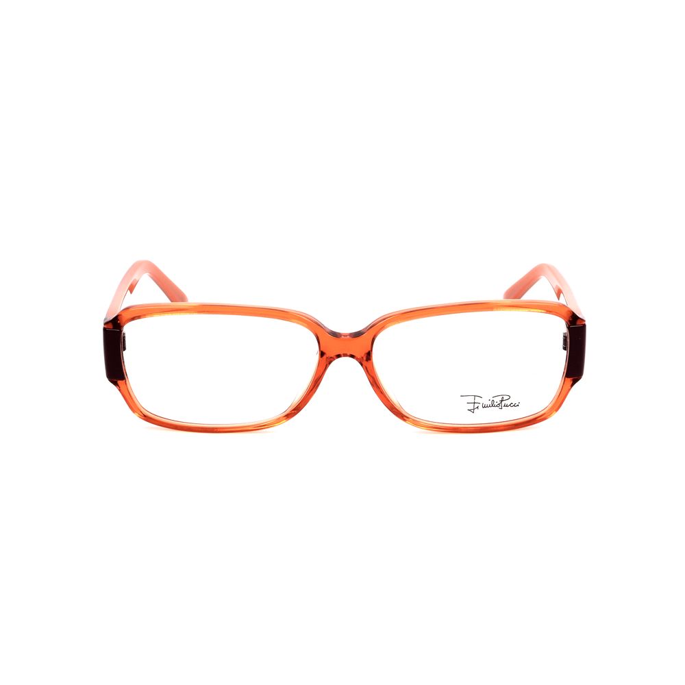 Emilio Pucci brillenglazen in oranje plastic montuur
