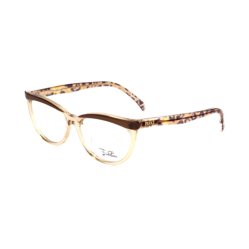 Lunettes à montures en plastique marron Emilio Pucci