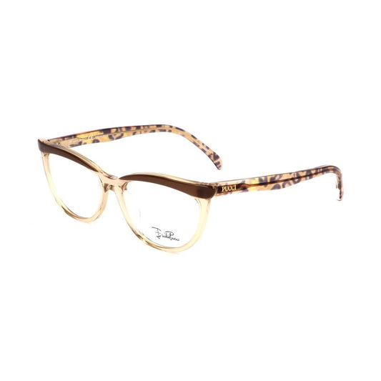 Lunettes à montures en plastique marron Emilio Pucci